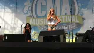 Laura Bell Bundy  Two Step dance lesson Live from CMA Fest 2012 [upl. by Trenna387]