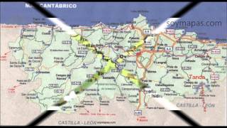 Mapa de Asturias [upl. by Knight]