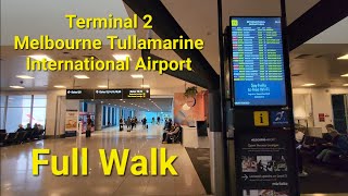 Full Walk Melbourne Tullamarine International Airport Terminal 2 Lounges  Departure Gates Australia [upl. by Hut]