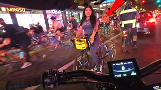 RIDING IN A MASSIVE BIKE RIDEOUT IN LOS ANGELES AFTER DARK [upl. by Liponis129]