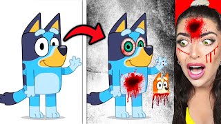 Bluey Characters BUT MONSTERS CURSED BLUEY SPOTTED IN REAL LIFE [upl. by Jaime]