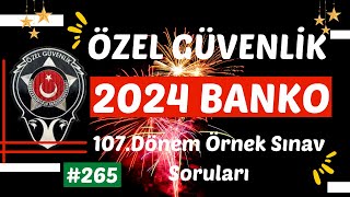 Özel Güvenlik Sınav Soruları 24 Şubat 2024 107Dönem Sınavı 265Özel Güvenlik Sınav Soruları [upl. by Ardine]