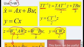 State space 8  similarity transformations [upl. by Matias466]