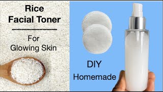 How To Make Glowing RICE FACE TONER DIY Homemade [upl. by Middleton]