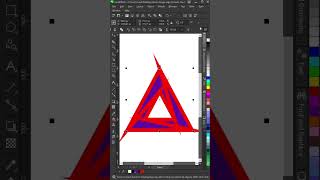 Como fazer Design de Logo em formato de triângulo em vetor com degradê no CorelDRAW 130 shorts [upl. by Rdnaskela]