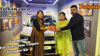 Congratulations🎉 Jitender Sir For Your New Taigun  Welcome To The Volkswagen Family [upl. by Asor23]