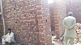 Ground Floor Bricks work of a 1 kanal House in HBFC Society Lahore by Al Mubarak Engineering [upl. by Eniamreg]