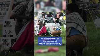 ProPalestine Encampment at Wayne State University [upl. by Adila263]