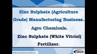 Zinc Sulphate Agriculture Grade Manufacturing Business  Agro Chemicals [upl. by Tisha]