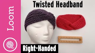 EASY Loom Knit Twisted Headband BEGINNER FRIENDLY [upl. by Zoltai]