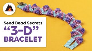 🤫 Secrets to Seed Beading Part 8  3D Peyote Stitch Flat Cellini Spiral [upl. by Largent]