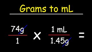 How To Convert Grams to Milliliters  g to mL [upl. by Pasol274]