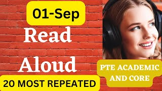 PTE Read Aloud Academic and Core  Sep 2024  Most Repeated [upl. by Ainalem170]