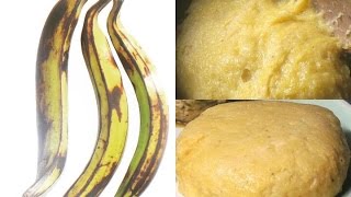 Recipe  How To Make Fresh Plantain FuFu  African [upl. by Randal]