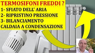 Sfiato dei Termosifoni Ripristino pressione Bilanciamento Tutto sulla caldaia a Condensazione [upl. by Alleira]