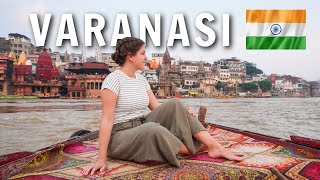 Visiting Indias Holiest City Varanasi Travel Vlog [upl. by Nnalorac670]