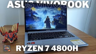 Asus Vivobook com RYZEN 7 4800H vale a pena Teste em JOGOS e APLICATIVOS [upl. by Adlecirg325]