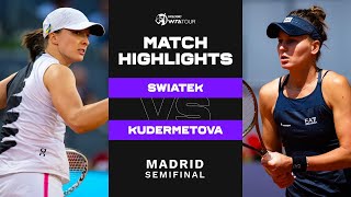 Iga Swiatek vs Veronika Kudermetova  2023 Madrid Semifinal  WTA Match Highlights [upl. by Eibur265]