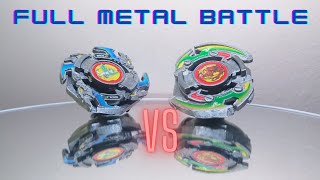 BEYBLADE FULL METAL BATTLE  DRANZER F VS WOLBORG 1 IN SLOWMO [upl. by Nilyahs]