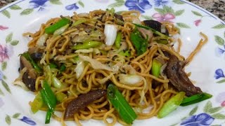 Lo Mein con Shiitake receta china tallarines chinos cocina china receta facil [upl. by Freeland]