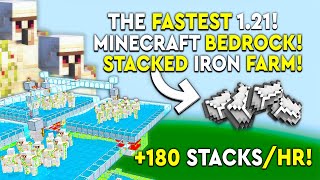 BEST IRON FARM 121 Minecraft Bedrock Tutorial  10000HR MCPEXBOXPSNintendoWin10 [upl. by Toor]