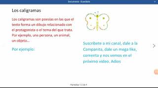 Los caligramas Video educativo para niños de 4 de primaria [upl. by Cand339]