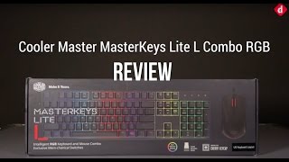 Cooler Master MasterKeys Lite L Combo RGB Review  Digitin [upl. by Ferree]