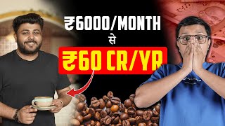 He Made ₹60 Crore Cafe Business From ₹6000 In 6 Years StartupGyaan [upl. by Joh]