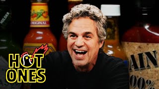 Mark Ruffalo Suffers For His Art While Eating Spicy Wings  Hot Ones [upl. by Eimas]