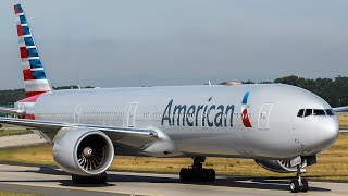 Impossible Landing American Airlines Boeing 777 at Thessaloniki Airport [upl. by Aniretac759]