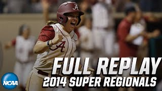 Alabama vs Nebraska 2014 NCAA softball super regionals  FULL REPLAY [upl. by Lavelle]