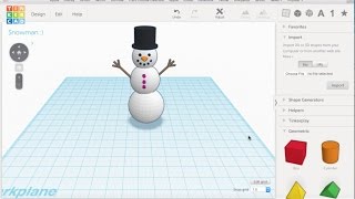 TinkerCad Tutorial  How To Build A Snowman [upl. by Seuqirdor]