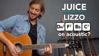 Lizzo quotJuicequot  Perfect Pop Funk Chord Progression guitar lesson [upl. by Wescott]