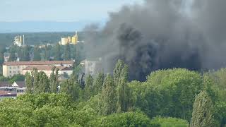 Incendie vers le NordEst de Mulhouse [upl. by Earehs]