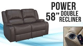 Powered 58quot RV Double Recliner  RecPro [upl. by Etnahc]