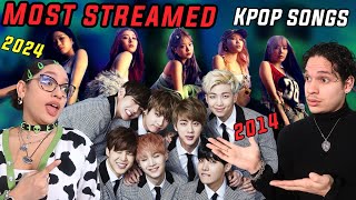 Waleska amp Efra react to Top 10 Most Streamed on Spotify KPOP Songs  2014 to 2024 so far [upl. by Olivero]