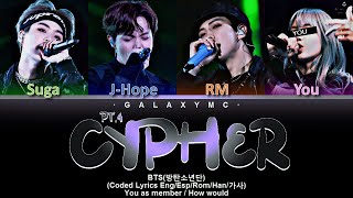 BTS방탄소년단 Cypher pt4 Color Coded Lyrics EngEspRomHan가사 4 Members ver【GALAXY MC】 [upl. by Siloam142]