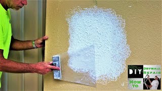 Easiest way to repair knockdown texture on a wall patch ever [upl. by Burk]