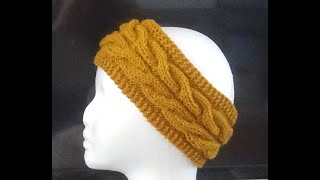 Knitting Cable Headband [upl. by Nalehp]