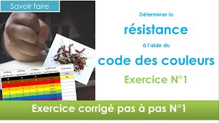 Comment déterminer une résistance avec le code des couleurs en 2 minutes exercice 1🔋 3ème et [upl. by Nner]