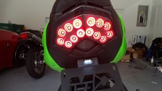 MotoDynamic Integrated Tail Light Install Kawasaki ZX6R [upl. by Ekul746]