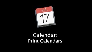 How to Print Calendars with the Mac Calendar App [upl. by Mommy992]