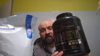 MyProtein Impact Whey Isolate Protein 22 lbs Review Chocolate vs Muscle Feast Unflavored Powder [upl. by Rodmann]