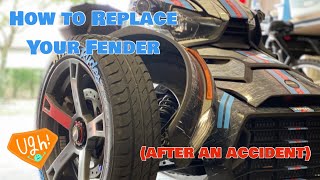 How to Remove amp Replace Can Am Ryker Fender [upl. by Vatsug]