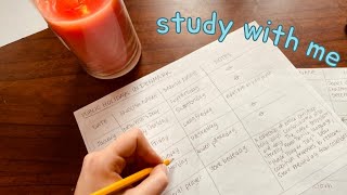 ASMR  Study with Me with Crackling Wood Wick Candle Sounds  Pencil Writing ASMR  No Talking [upl. by Orlando]