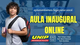 AULA INAUGURAL ONLINE  UNIP EAD e FLEX [upl. by Khorma913]