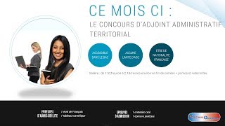 Le concours à saisir du mois  janvier  adjoint administratif [upl. by Aay]