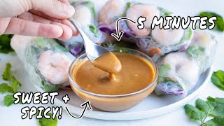 The EASIEST Peanut Dipping Sauce Recipe [upl. by Aikan]