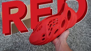 YEEZY RED OCTOBERs 2021  Foam Rnnr Vermillion Review [upl. by Dailey]