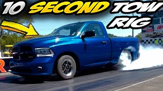 Hellcat Swap Dodge RAM 1500 TOWS Hellcat Swapped Dodge Dakota 1600 miles after 10 second 14 mile [upl. by Ulu]